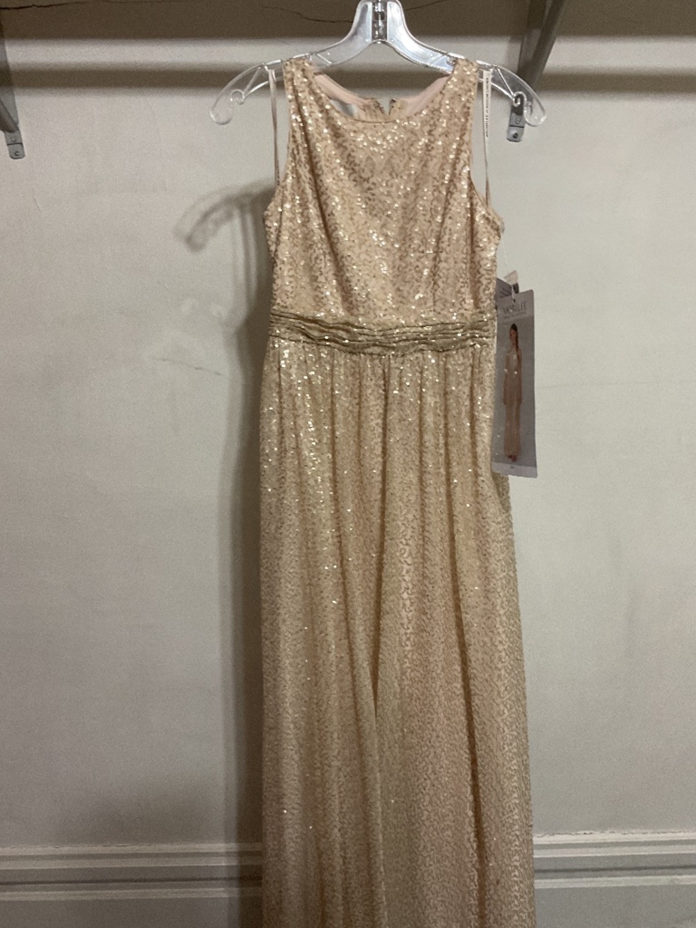 NWT GIRLS GOLD CAVIAR SEQUIN GOWN SIZE 14